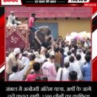 संभल में अनोखी अंतिम यात्रा, अर्थी के आगे चले पालतू हाथी; 1500 लोगों का काफिला